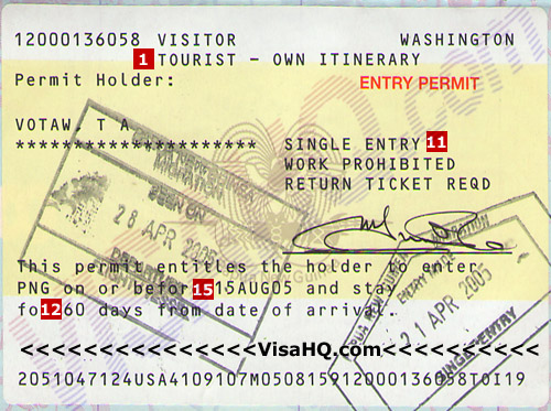 Visa de Papúa Nueva Guinea